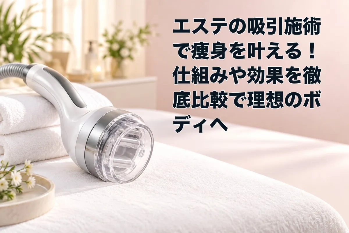 エステの吸引施術で痩身を叶える!仕組みや効果を徹底比較で理想のボディへ